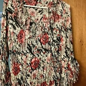 Agora shirt,black ,pink,and white . Size large .